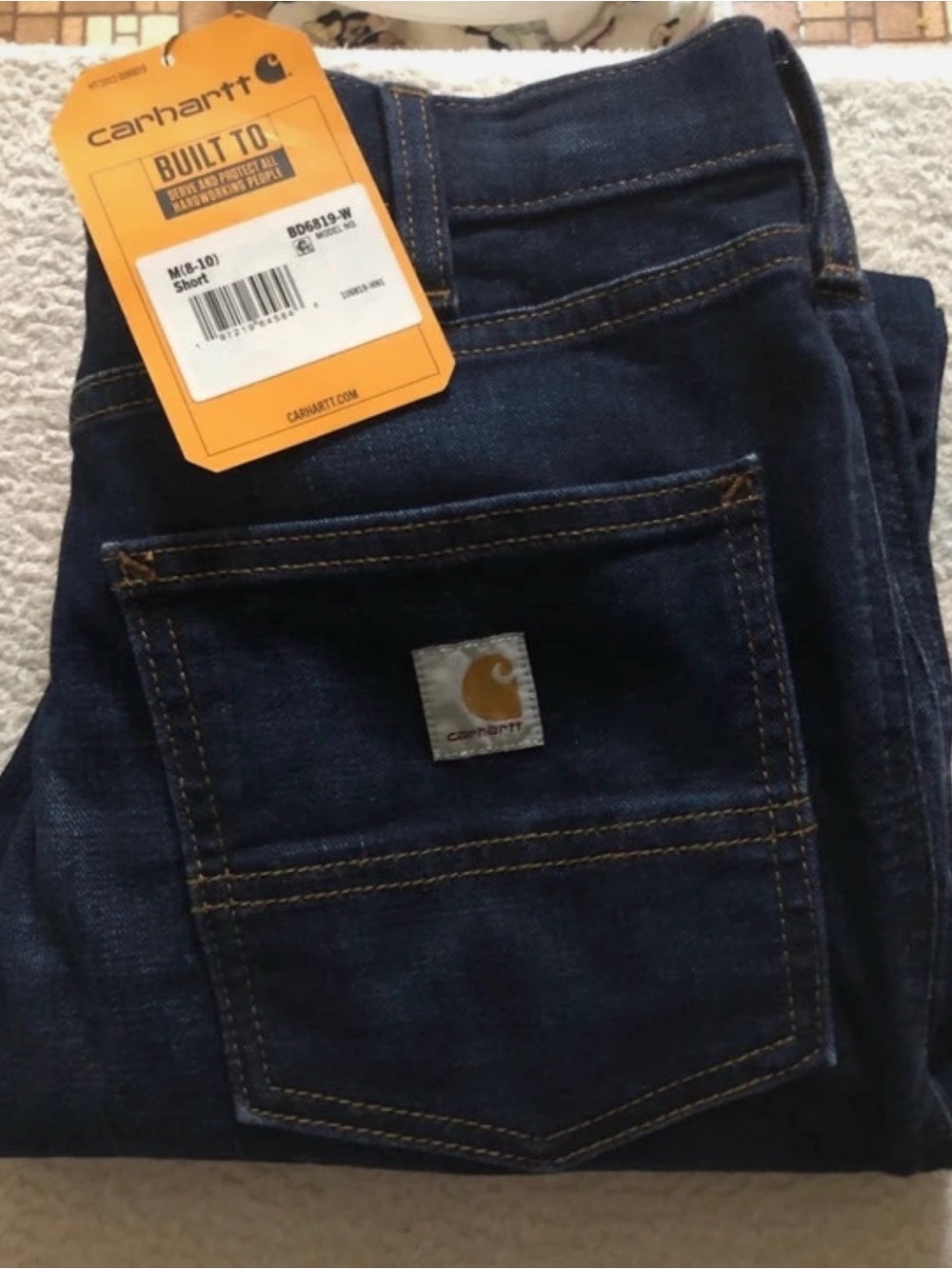 Carhartt Men’s Dark Blue Denim Relaxed Jeans
